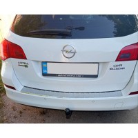 Накладка на задний бампер Carmos (SW, нерж) для Opel Astra J 2010+