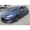 Боковые пороги DPT V-1 (черный глянец) для Opel Astra J 2009-2015 гг