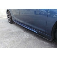 Боковые пороги DPT V-1 (черный глянец) для Opel Astra J 2009-2015 гг