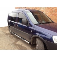 Бічні труби (2 шт., нерж.) для Opel Combo 2002-2012
