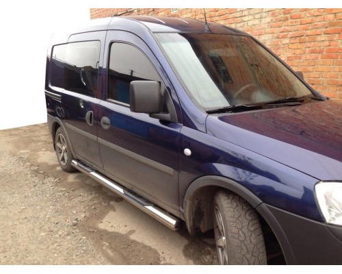 Бічні труби (2 шт., нерж.) для Opel Combo 2002-2012