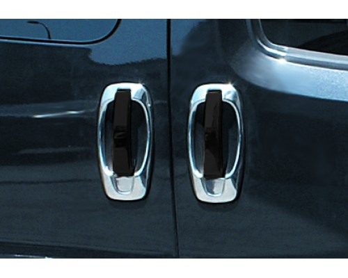 Накладка вокруг ручек (4 шт, нерж) Carmos - Турецкая сталь для Opel Combo 2012-2018 - 53880-11