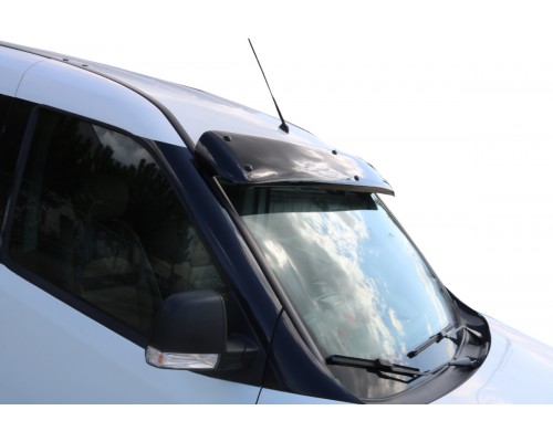 Козырек на лобовое стекло (черный глянец, 5мм) для Opel Combo 2012-2018 - 71794-11