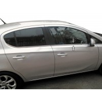 Opel Corsa E 2015+ Окантовка стекол (6 шт, нерж)