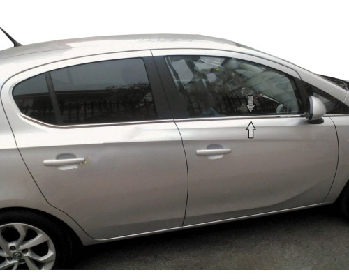 Opel Corsa E 2015+ Окантовка стекол (6 шт, нерж) - 52317-11