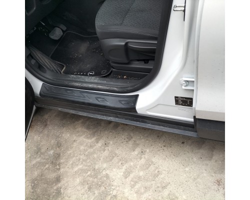 Накладки на дверные пороги EuroCap (4 шт, ABS) для Dacia Lodgy 2013+