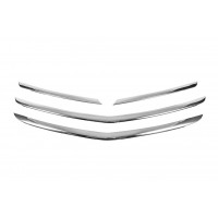 Накладки на решетку (2014-2017, нерж) для Opel Insignia