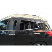 Наружняя окантовка стекол (8 шт, нерж) OmsaLine - Итальянская нержавейка для Opel Mokka 2012+