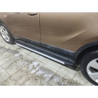 Боковые пороги Maya V1 (2 шт., алюминий) для Opel Mokka 2012+