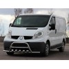 Кенгурятник з вусами WT003-15 (нерж.) для Opel Vivaro 2001-2015