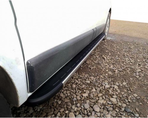 Боковые пороги Duru (2 шт., алюминий) Короткая база для Opel Vivaro 2001-2015 - 53762-11