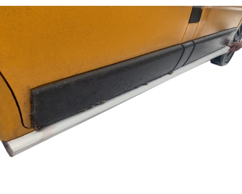 Бічні пластикові пороги (2 шт, під фарбування) для Opel Vivaro 2001-2015 - 60402-11