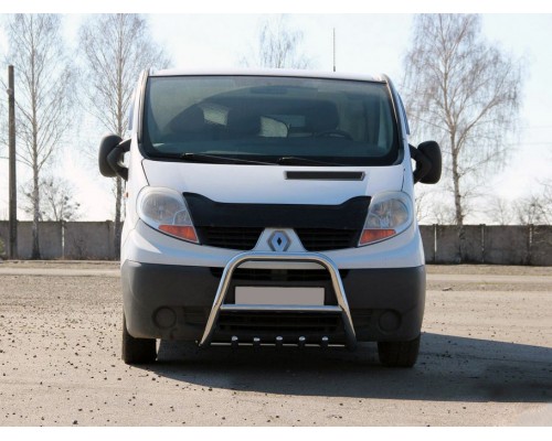 Кенгурятник QT-Spec (нерж.) для Opel Vivaro 2001-2015