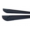 Боковые пороги Allmond Black (2 шт., алюминий) Короткая база для Opel Vivaro 2001-2015 - 73023-11