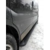 Боковые пороги Allmond Black (2 шт., алюминий) Длинная база для Opel Vivaro 2001-2015 - 73024-11