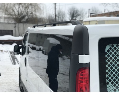 Рейлінги Чорні Довга, Чавунні ніжки для Opel Vivaro 2001-2015