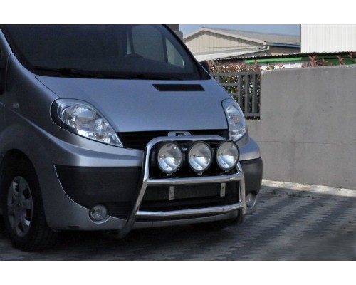 Кенгурятник WT018 (нерж.) для Opel Vivaro 2001-2015