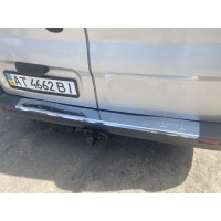 Накладки на задний бампер с загибом (Carmos, нерж) для Opel Vivaro 2001-2015