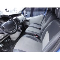 Авточехлы (кожзам+ткань, Premium) Передние 2-20211 и салон для Opel Vivaro 2001-2015