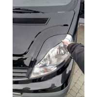Реснички Porsche-style Черный лак для Opel Vivaro 2001-2015
