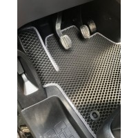 Полиуретановые коврики (2 шт, EVA, черные) 1-20211 для Opel Vivaro 2019+