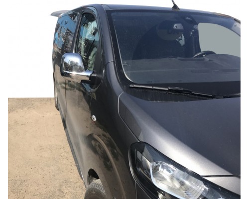 Накладки на зеркала (2 шт., пласт.) Черный хром для Opel Vivaro 2019+ - 62256-11