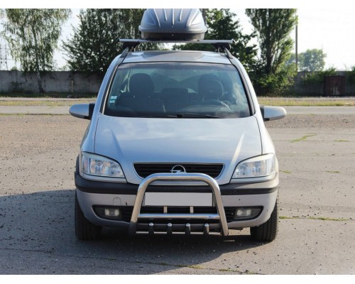 Кенгурятник QT006 (нерж) для Opel Zafira A 1998-2006
