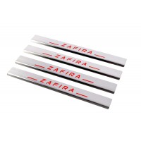 Opel Zafira B 2006-2011 Накладки на пороги Carmos V2 (4 шт, нерж.)