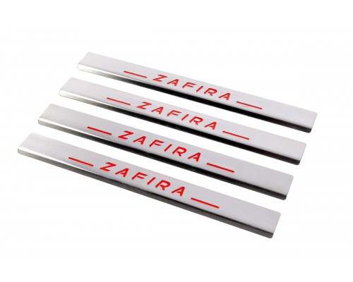 Opel Zafira B 2006-2011 Накладки на пороги Carmos V2 (4 шт, нерж.) - 74196-11