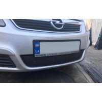 Зимняя накладка на решетку (2005-2008) Глянцевая для Opel Zafira B 2006-2011