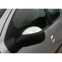 Накладки на зеркала (2 шт, нерж) OmsaLine - Итальянская нержавейка для Peugeot 1007