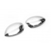 Накладки на дзеркала (2 шт, нерж) OmsaLine - Італійська нержавіюча сталь для Peugeot 1007 - 53922-11