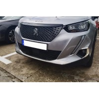 Накладка на передний бампер (2 шт, нержавейка) для Peugeot 2008 2019- гг