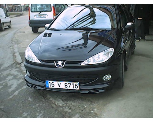 Передня нижня накладка (під фарбування) для Peugeot 206 1998-2024 рр