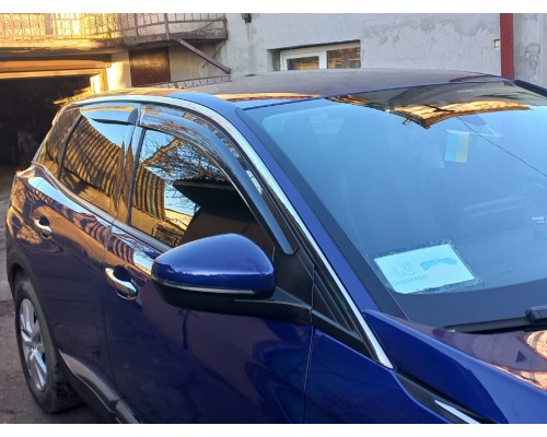 Ветровики (4 шт., DPT) 2019- гг. для Peugeot 3008 2016-2023 гг
