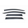 Вітровики з хромом (4 шт, Niken) для Peugeot 3008 2016+ - 61205-11