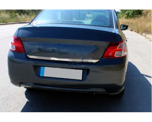 Накладки на кромку багажника (нерж.) OmsaLine - Итальянская нержавейка для Peugeot 301 - 56953-11