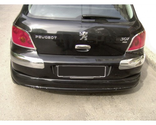 Задняя нижняя накладка (грунт под покраску) для Peugeot 307 2001-2008 гг
