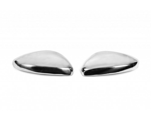 Накладки на зеркала (2 шт, нерж) Carmos - Турецкая сталь для Peugeot 308 2014+