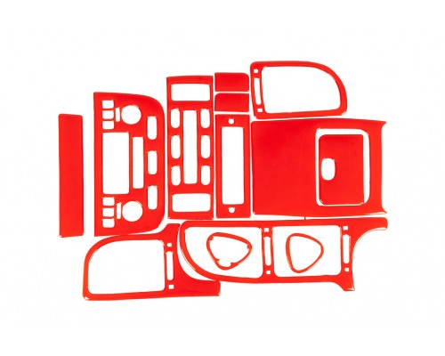 Накладки на панель (красный цвет) для Peugeot 406