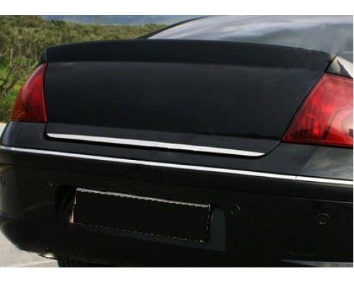 Кромка багажника (нерж) OmsaLine - Итальянская нержавейка для Peugeot 407 - 65642-11