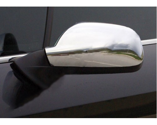 Накладки на зеркала (2 шт) OmsaLine - Хромированный пластик для Peugeot 407 - 65477-11