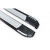 Боковые пороги Рейнбоу Блек (2 шт, алюмин.) для Peugeot Bipper 2008+ - 51823-11
