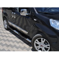 Бічні труби (2 шт, нерж) для Peugeot Bipper 2008+