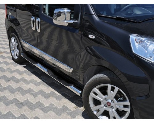Бічні труби (2 шт, нерж) для Peugeot Bipper 2008+