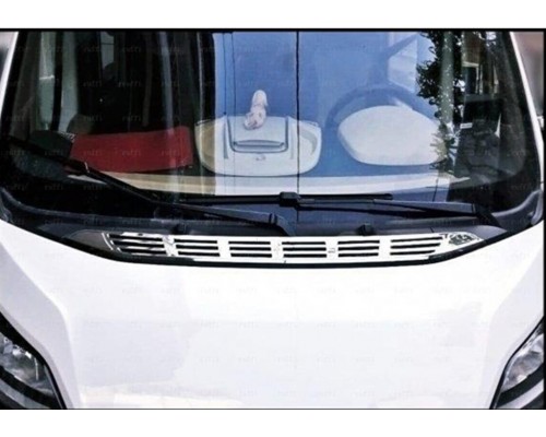 Накладка на капот (нерж) для Peugeot Boxer 2006+ и 2014+ - 62607-11
