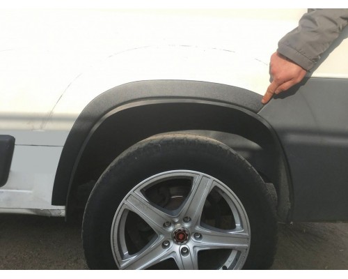 Накладки на арки (4 шт, чорні) Металеві для Peugeot Boxer 2006+ та 2014+