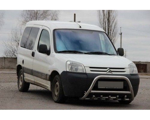 Кенгурятник WT003 (нерж.) 51 мм для Peugeot Partner 1996-2008