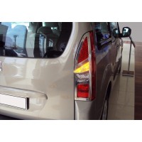 Накладка на стопы Прямые (2 шт, нерж) Carmos, 2008-2012 для Peugeot Partner Tepee 2008-2018