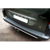Накладки на задній бампер ABS (пласт.) для Peugeot Partner Tepee 2008-2018